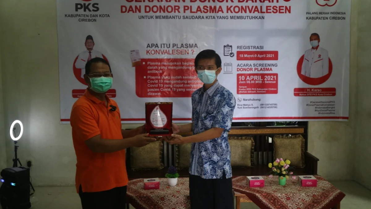 PKS Kabupaten Cirebon Bikin Gerakan Donor Plasma Konvalesen
