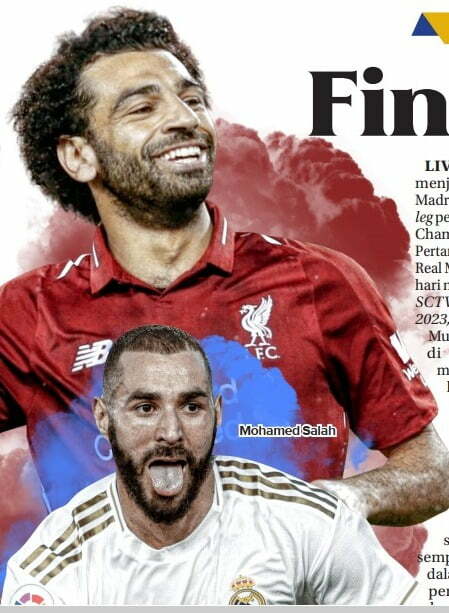 Mohamed Salah dan Karim Benzema jelang Liverpool vs Real Madrid