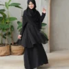 gamis hitam cocok dengan jilbab warna apa