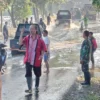 Ruas jalan Ligung-Bantarwaru, tepatnya di Blok Cikamangi, Desa Leuweunghapit, Kecamatan Ligung, Kabupaten Majalengka Kembali banjir