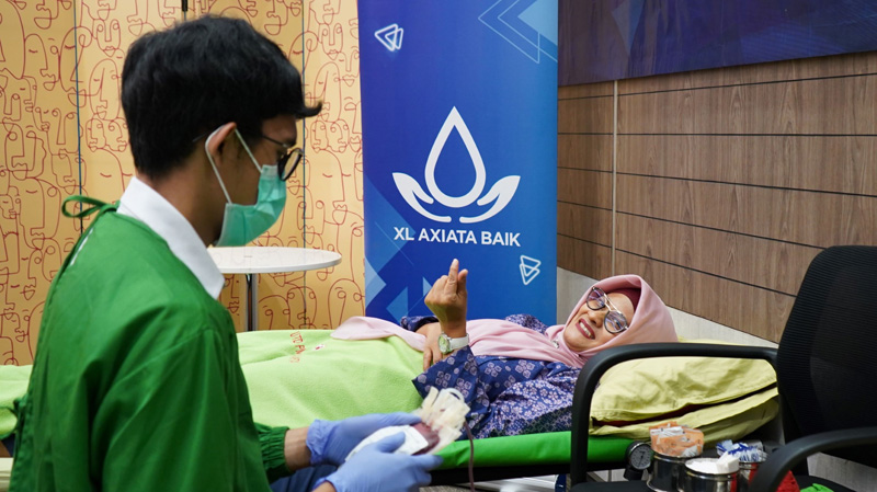 Ratusan Karyawan XL Axiata Lakukan Kegiatan Donor Darah