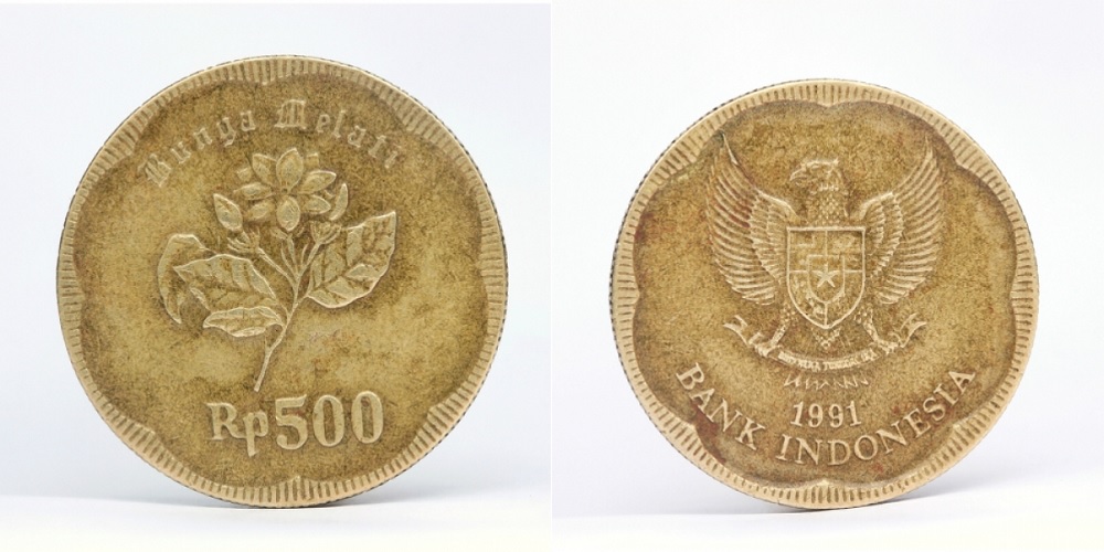 cara jual uang koin 500 tahun 1992