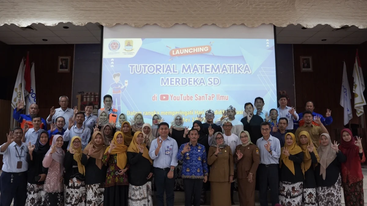 Hardiknas, Indocement Pabrik Palimanan Launching Tutorial Matematika SD Lewat Youtube Santap Ilmu