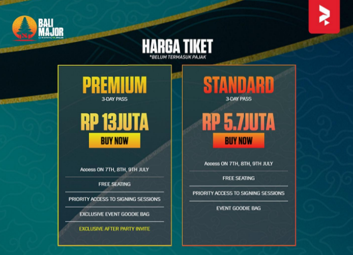 Harga Tiket Bali Major 2023