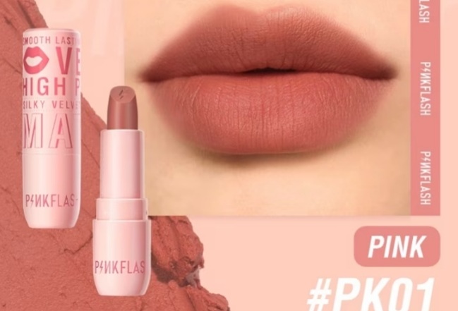 TAHAN LAMA HALUS dan RINGAN, Ini Dia 15 Pilihan Warna Lipstik Pinkflash yang Bisa Anda Coba!