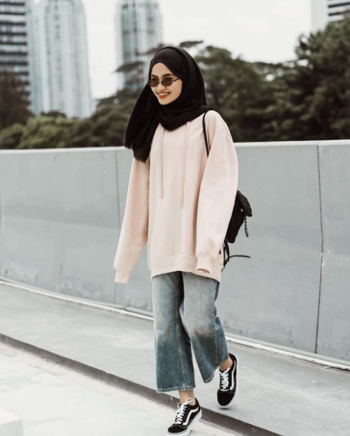 ootd baju oversize hijab