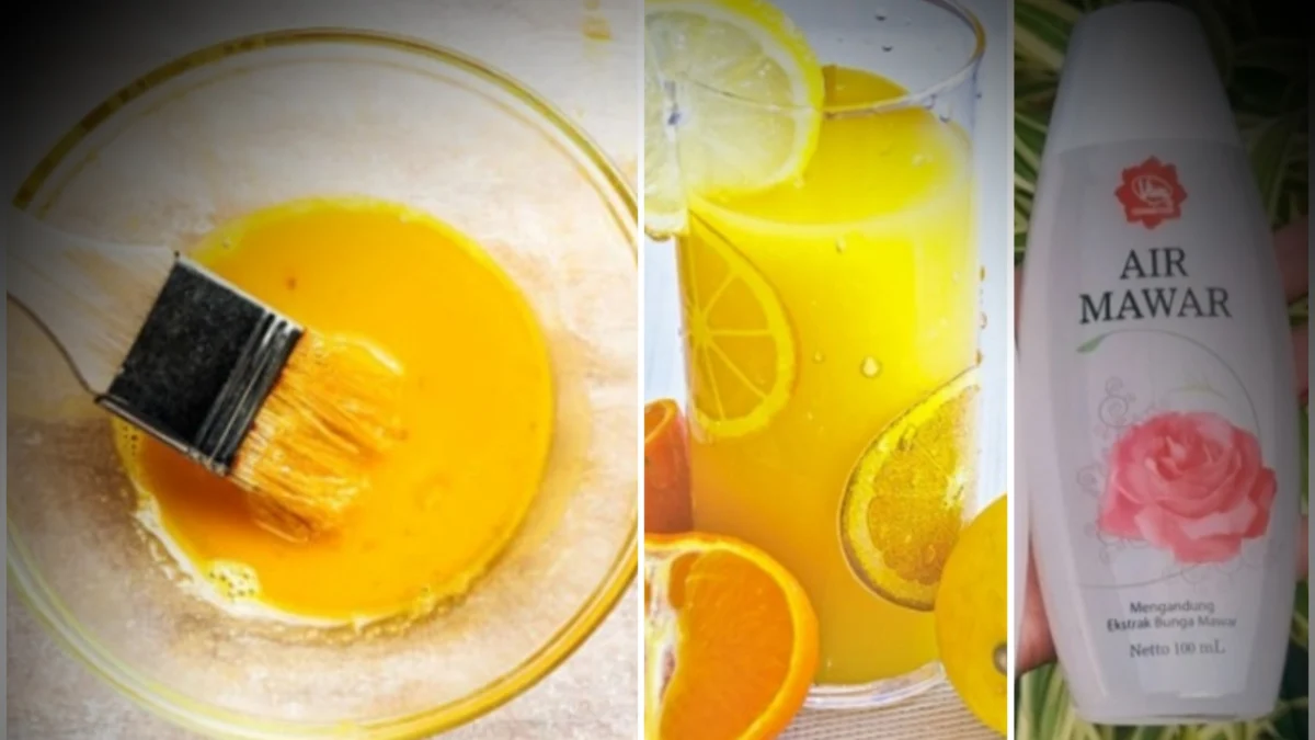 Cara Menghilangkan Flek Hitam Menggunakan Viva Air Mawar dan Lemon