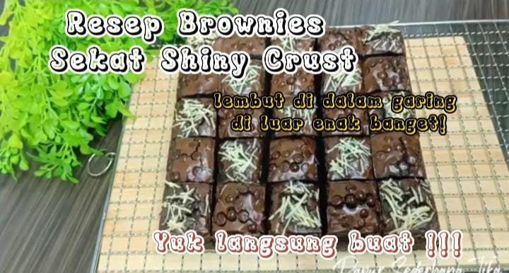 resep brownies sekat shiny crust
