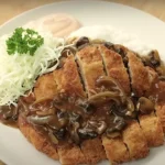 resep nasi katsu ayam korea chicken mushroom donkkaseu
