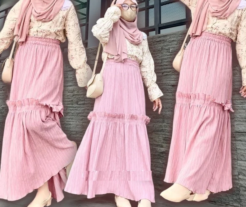 OOTD Style Korean Hijab Rok Panjang
