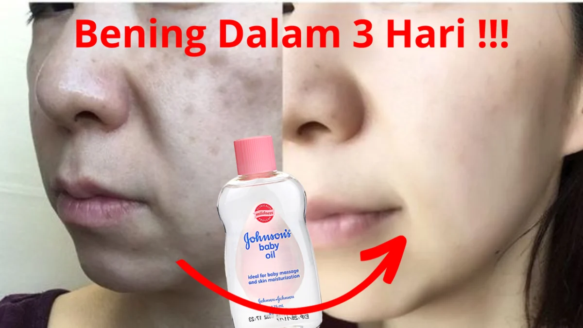 Cara pakai baby oil untuk wajah.