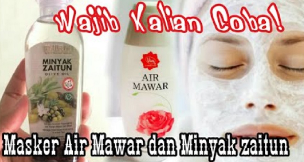 air mawar viva dan minyak zaitun untuk masker wajah