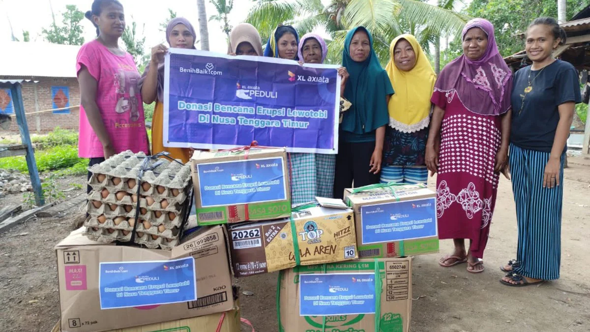 XL bantu Korban Erupsi Gunung Lewotobi Nusa Tenggara Timur