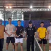 Atlet Popwilda Kabupaten Majalengka dalam cabang olahraga tenis lapangan putra meraih juara pertama mengalahka